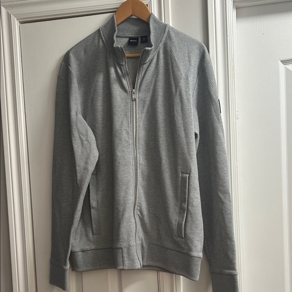 Hugo Boss Cotton blend zip-up Sweater